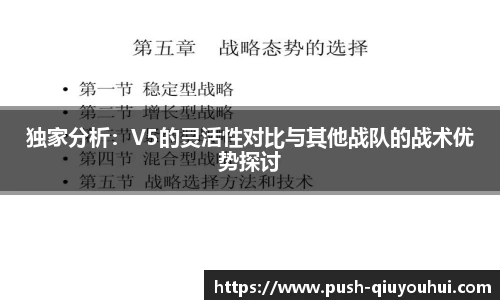 独家分析：V5的灵活性对比与其他战队的战术优势探讨